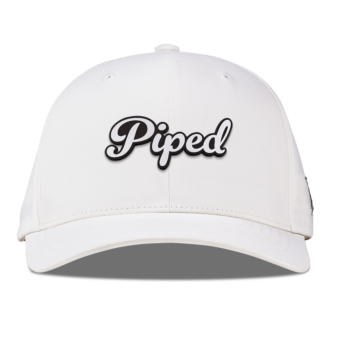 Piped Script Flexfit Performance Fitted White