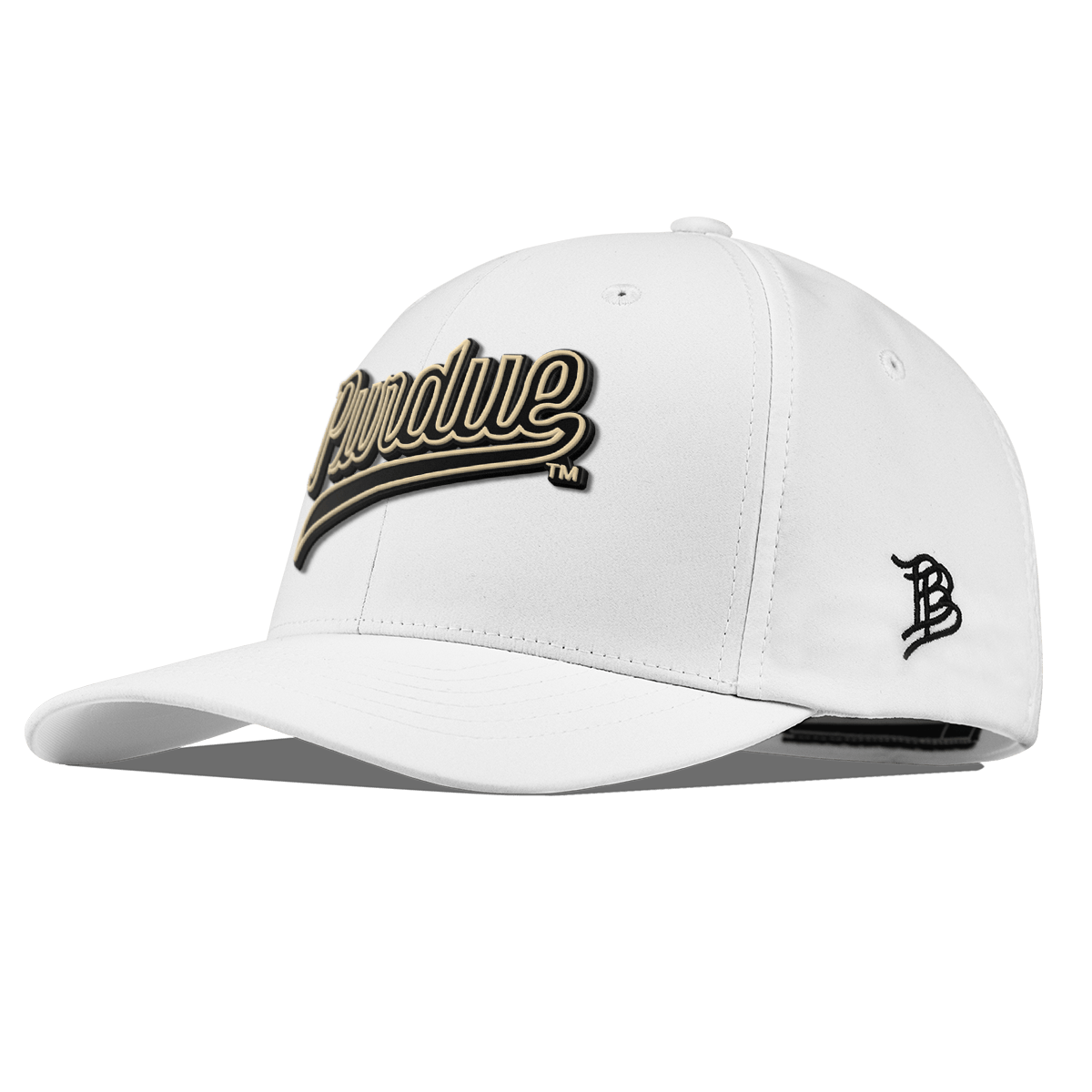 Purdue University "Purdue Script" Flexfit Performance Fitted White