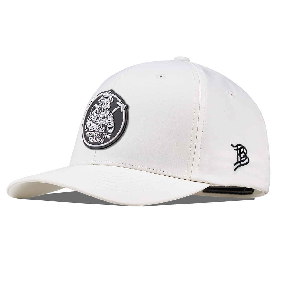Respect The Trades Firefighter Flexfit Performance Fitted White