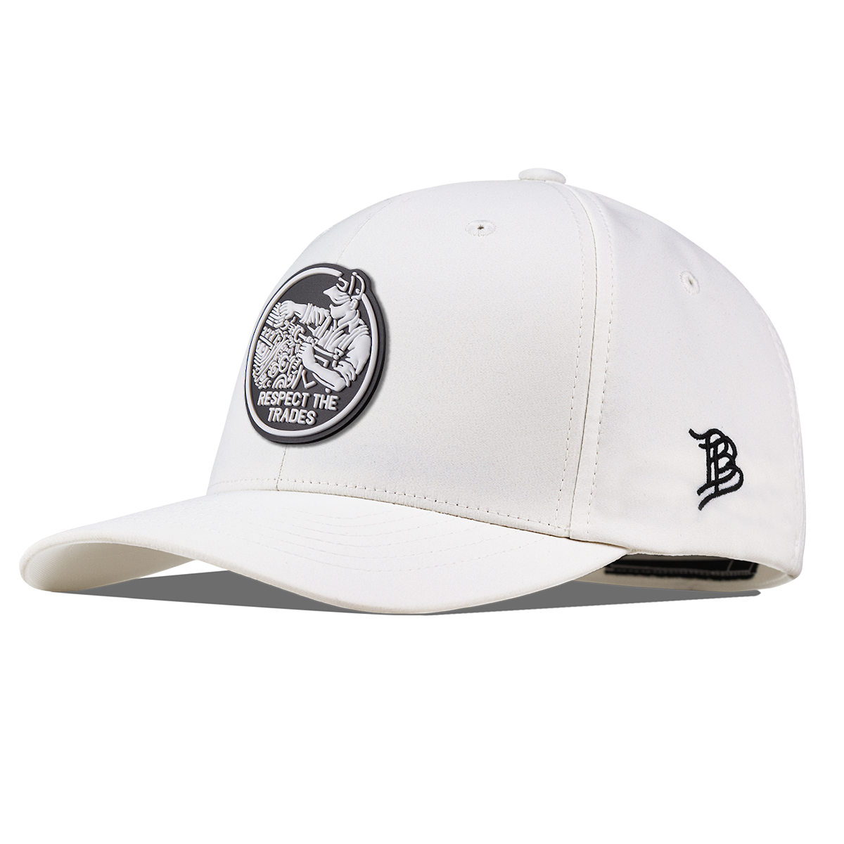 Respect The Trades Mechanic Flexfit Performance Fitted White