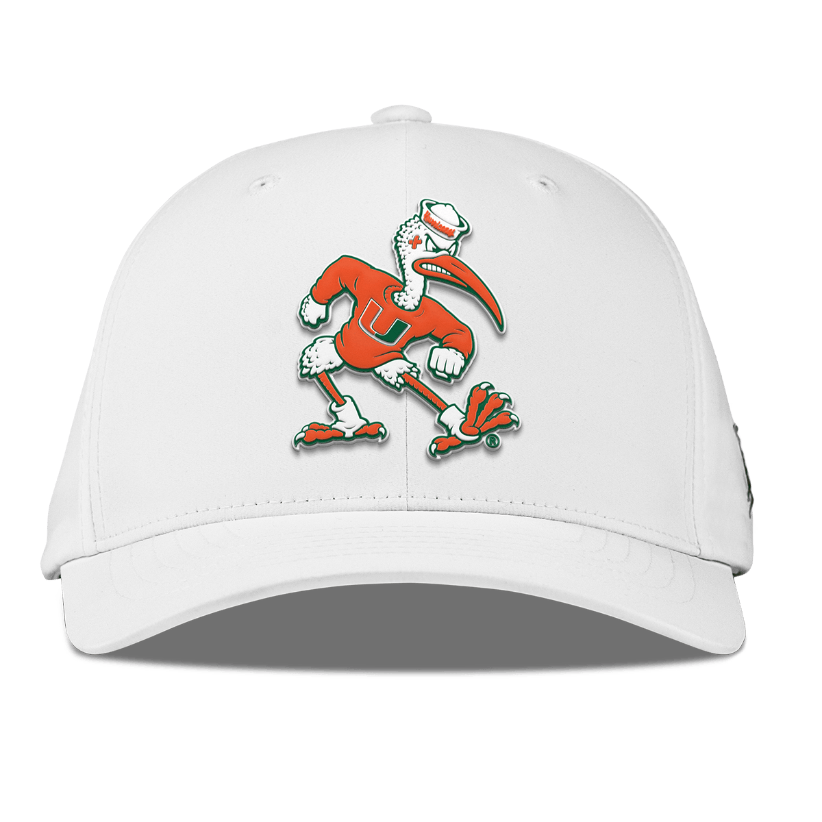 University of Miami "Sebastian the Ibis" Flexfit Performance Fitted White