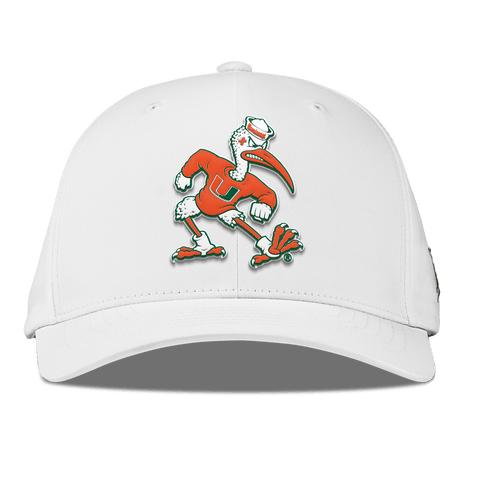 University of Miami "Sebastian the Ibis" Flexfit Performance Fitted White