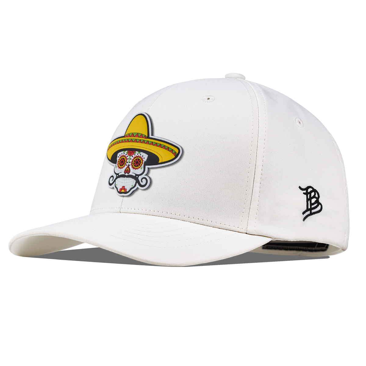 Sombrero Skull PVC Flexfit Performance Fitted White