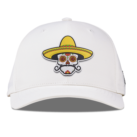 Sombrero Skull PVC Flexfit Performance Fitted White