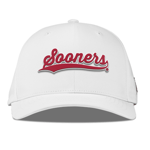 University of Oklahoma "Sooners Script" Flexfit Performance Fitted White