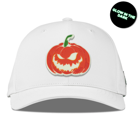 Jack-O-Lantern Glow Flexfit Performance Fitted White