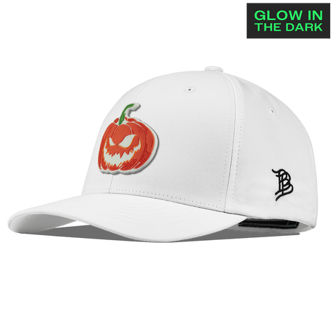Jack-O-Lantern Glow Flexfit Performance Fitted White