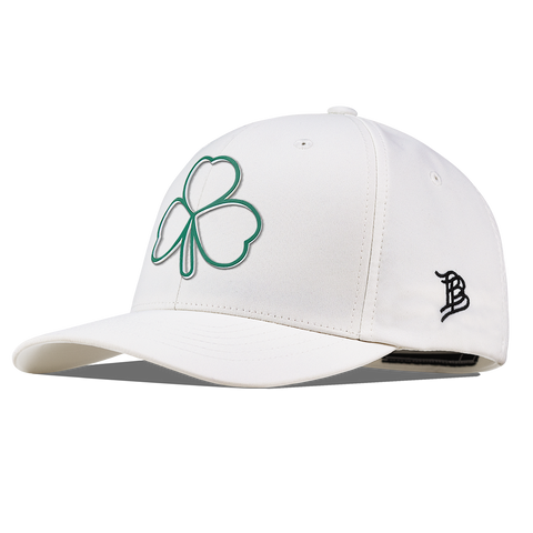 Stacked Shamrock Flexfit Performance Fitted White