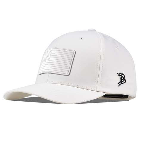 Old Glory Stealth Flexfit Performance Fitted White