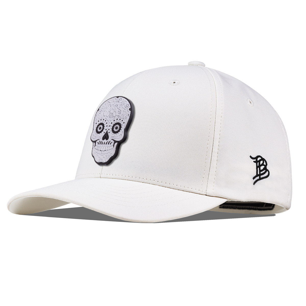 Sugar Skull PVC Flexfit Performance Fitted White