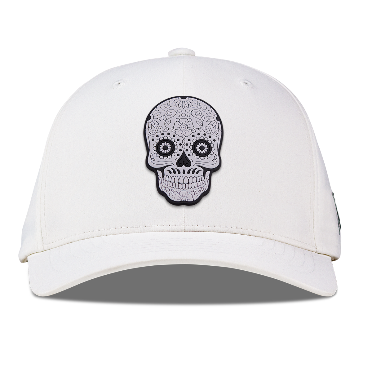 Sugar Skull PVC Flexfit Performance Fitted White