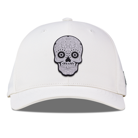 Sugar Skull PVC Flexfit Performance Fitted White