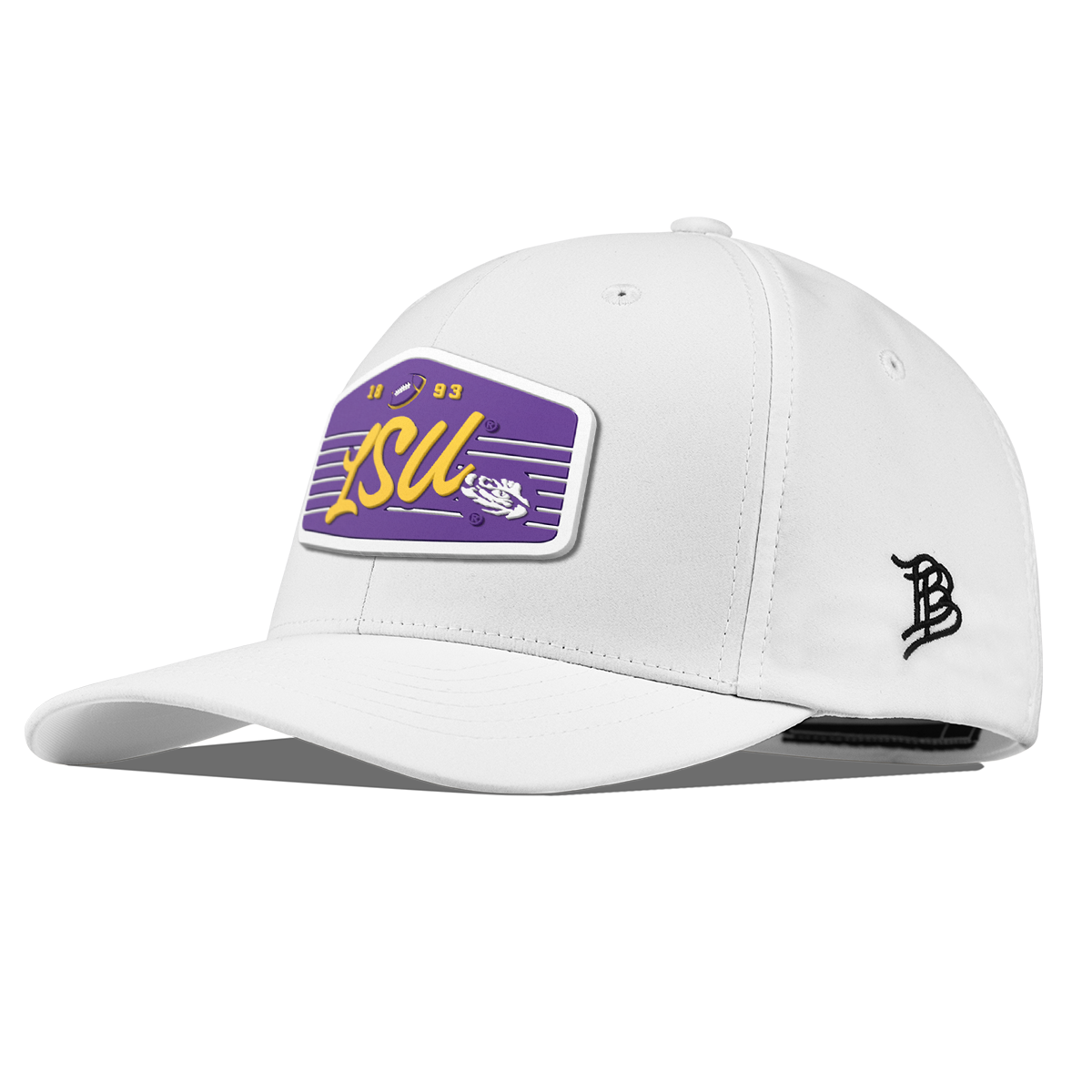 Louisiana State University "Tigers Football" Flexfit Performance Fitted White
