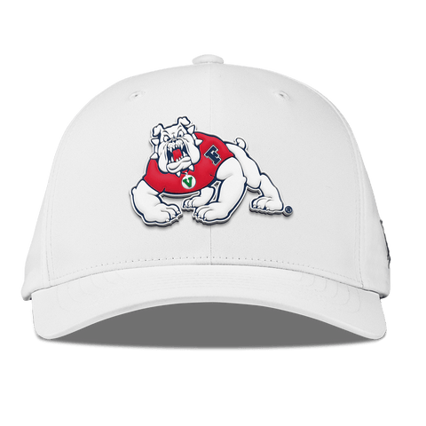 Fresno State University "TimeOut The Bulldog" Flexfit Performance Fitted White