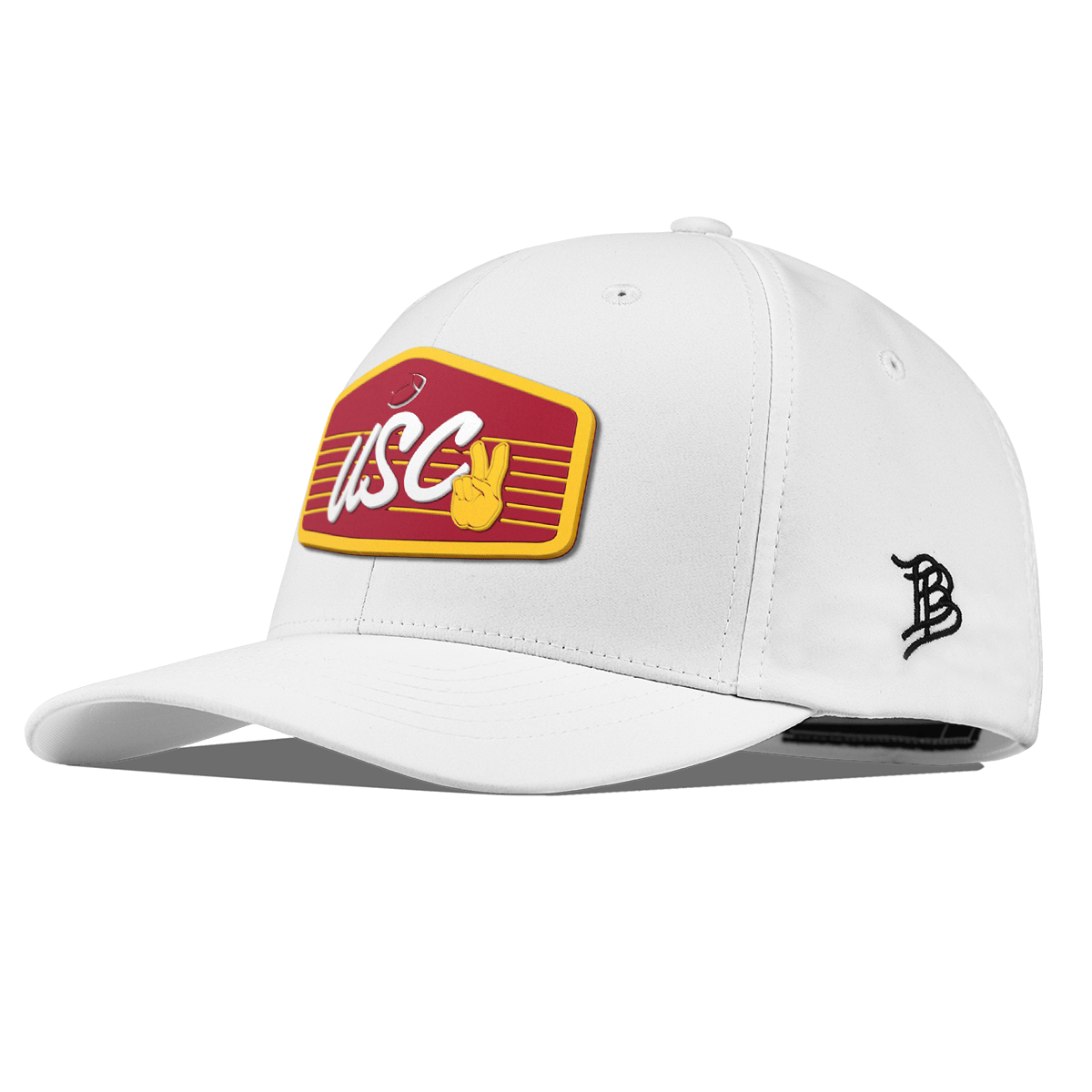 University of Southern California "Trojans Football" Flexfit Performance Fitted White