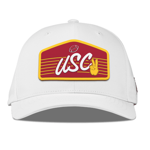 University of Southern California "Trojans Football" Flexfit Performance Fitted White