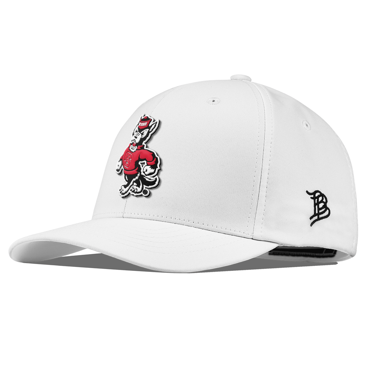 North Carolina State "Tuffy The Wolf" Flexfit Performance Fitted White