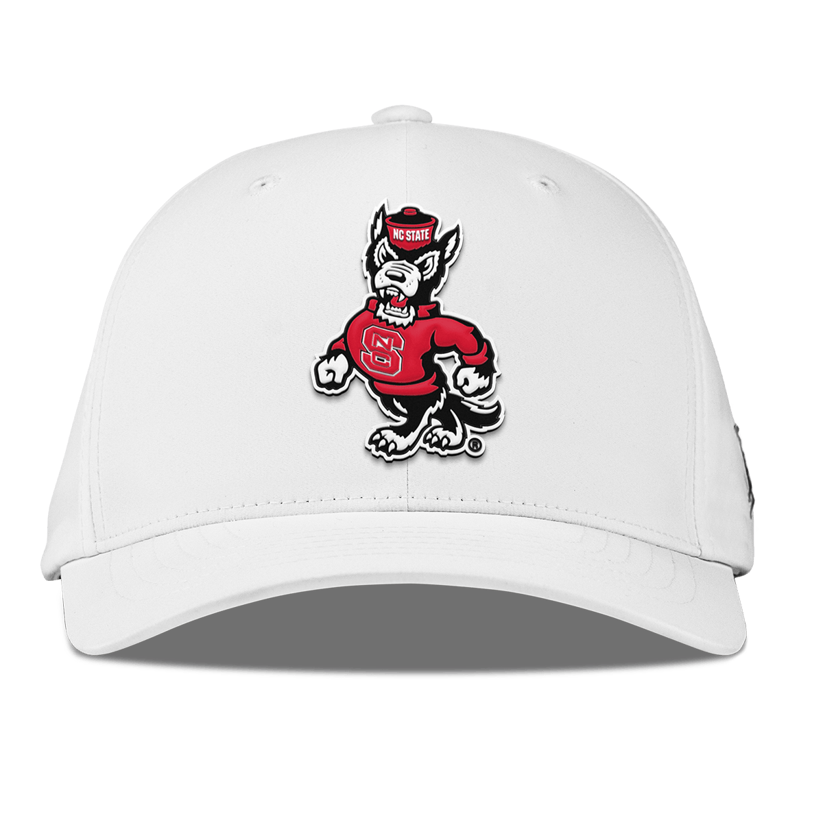 North Carolina State "Tuffy The Wolf" Flexfit Performance Fitted White