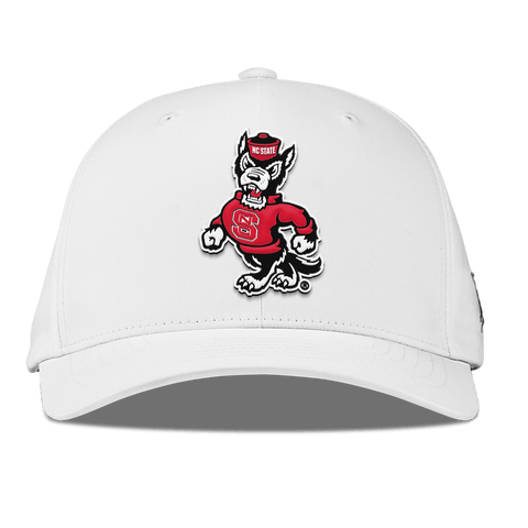 North Carolina State "Tuffy The Wolf" Flexfit Performance Fitted White