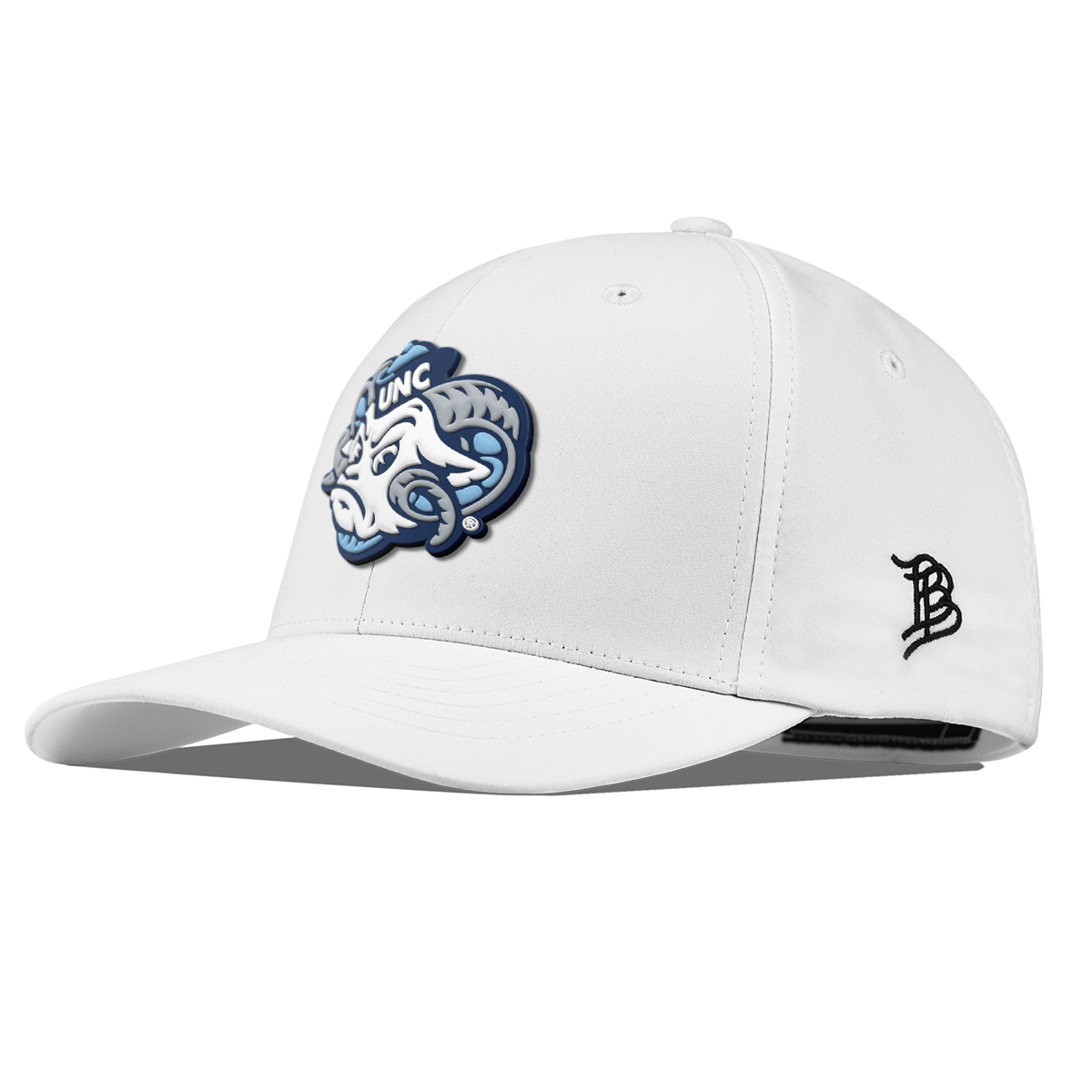 University of North Carolina "UNC Rameses" Flexfit Performance Fitted White