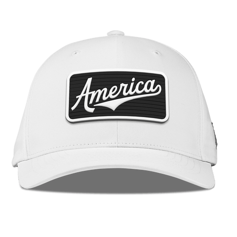 Vintage America Badge Flexfit Performance Fitted White