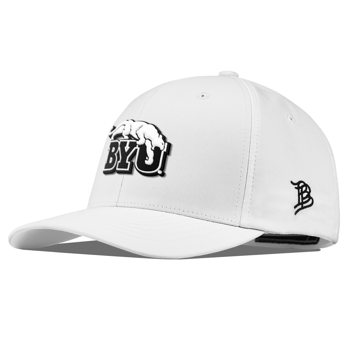 Brigham Young University "Vintage BYU Cougars" Flexfit Performance Fitted White