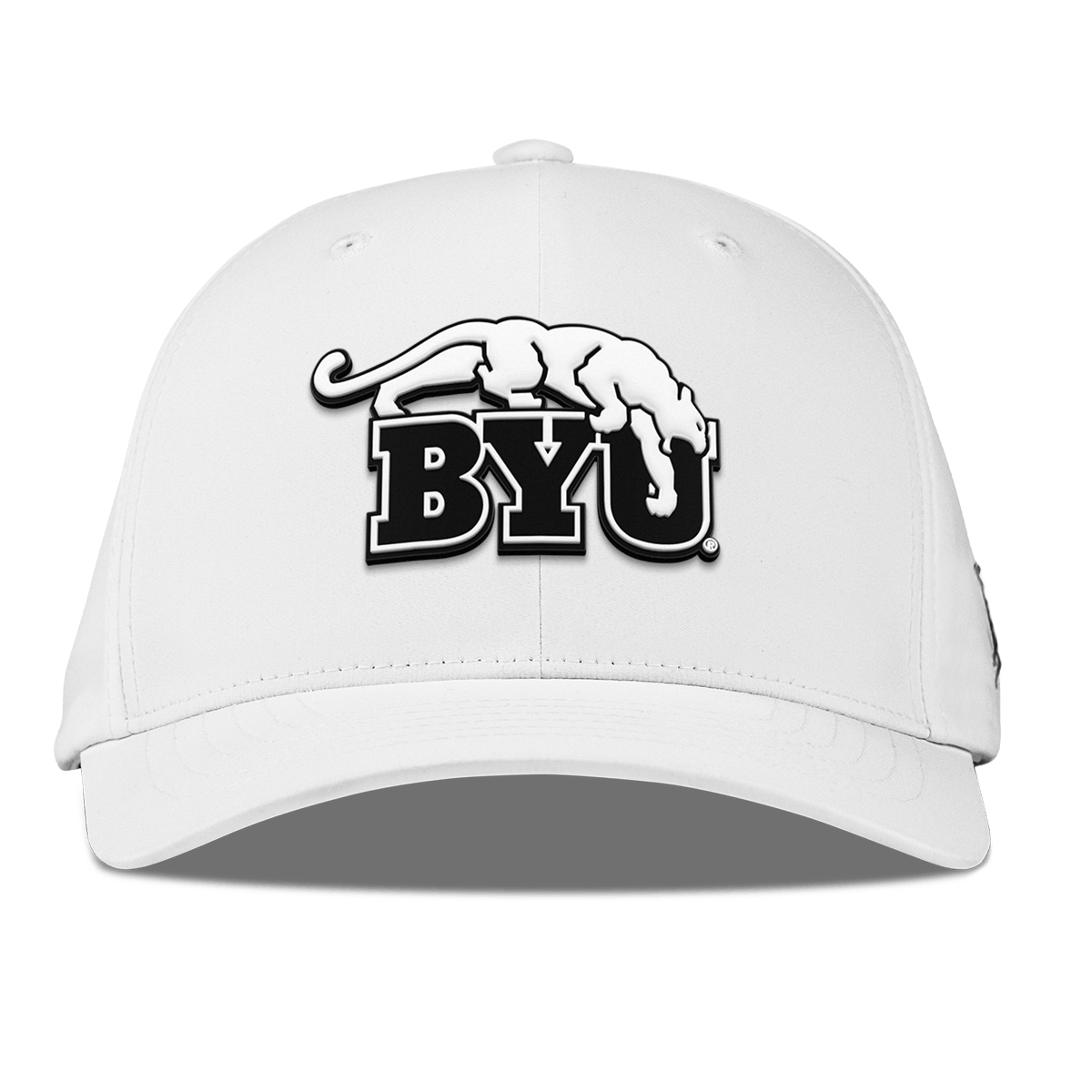 Brigham Young University "Vintage BYU Cougars" Flexfit Performance Fitted White