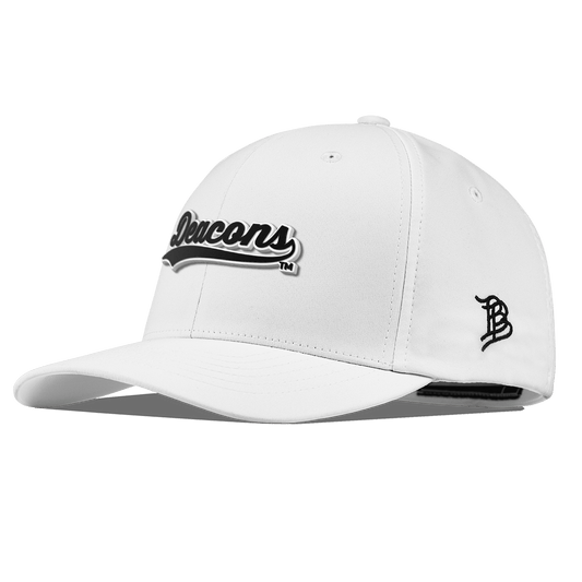 Wake Forest University "Vintage Deacons Script" Flexfit Performance Fitted White
