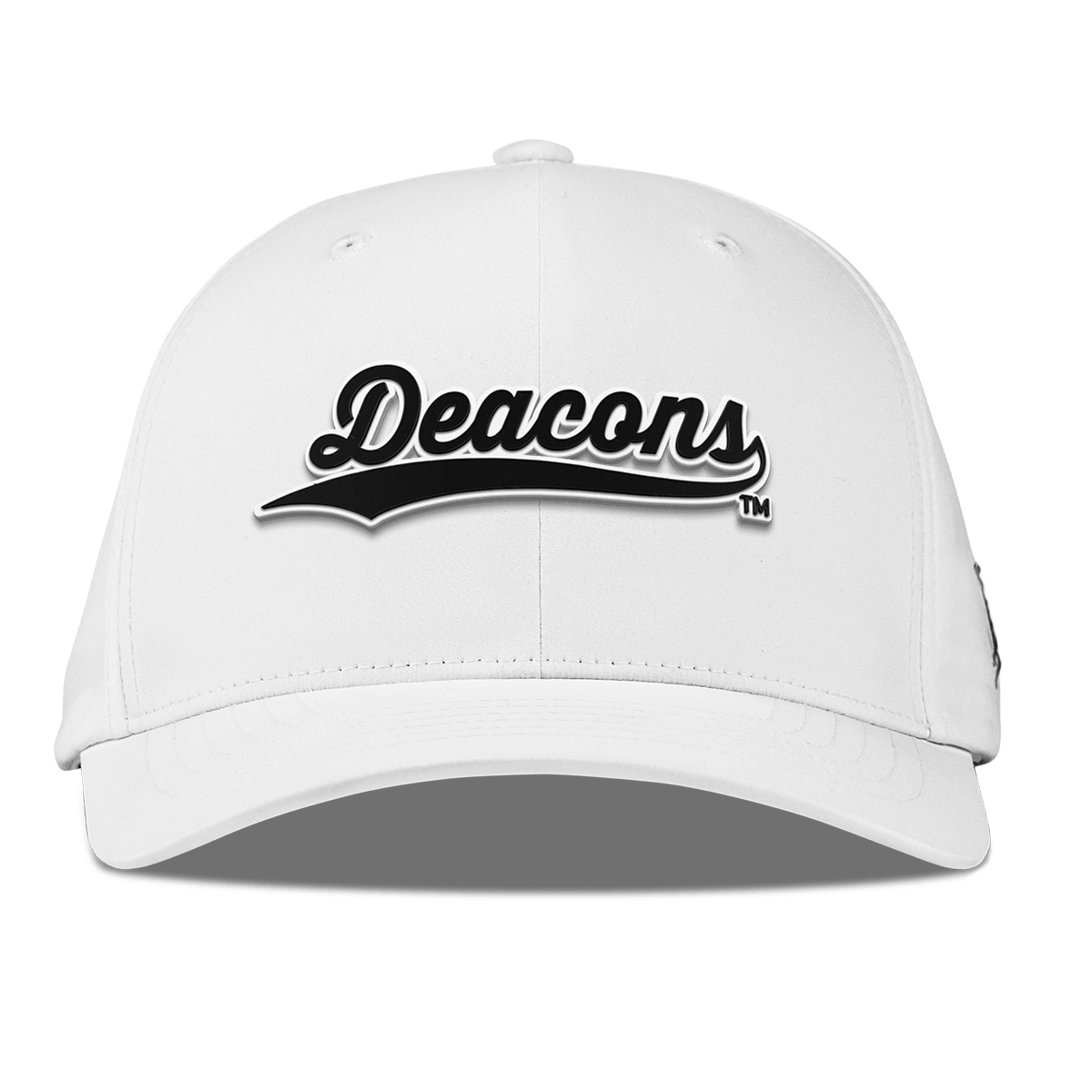 Wake Forest University "Vintage Deacons Script" Flexfit Performance Fitted White