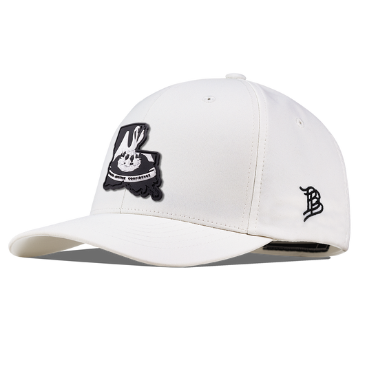 Louisiana Vintage Flexfit Performance Fitted White