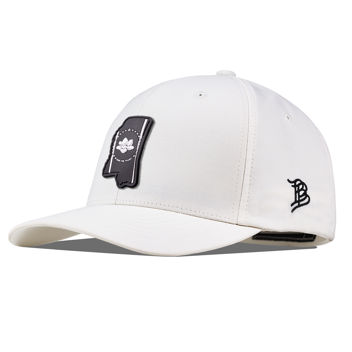Mississippi Vintage Flexfit Performance Fitted White