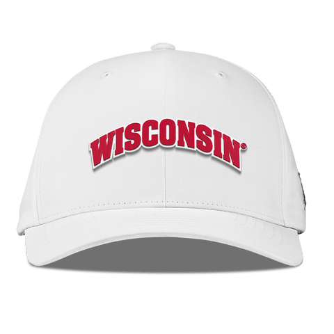 University of Wisconsin "Wisconsin Block" Flexfit Performance Fitted White