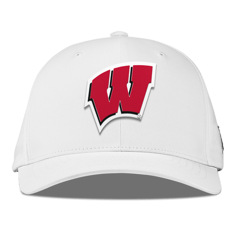 University of Wisconsin "Wisconsin Team Logo" Flexfit Performance Fitted White