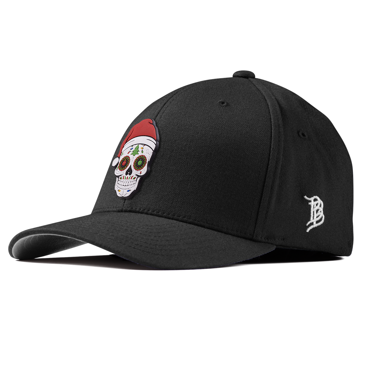 Santa Skull PVC Fitted Black