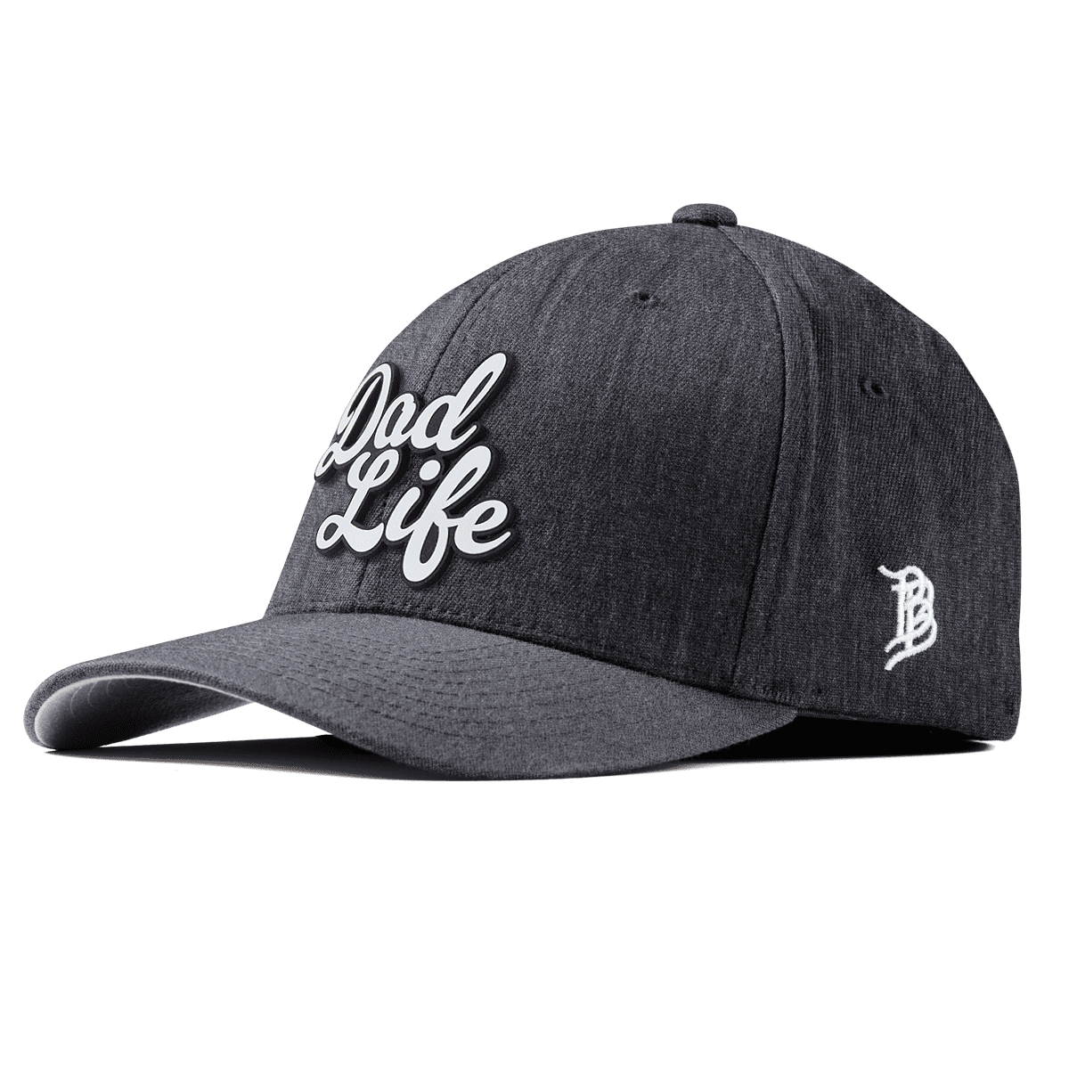 Dad Life Script Fitted Charcoal