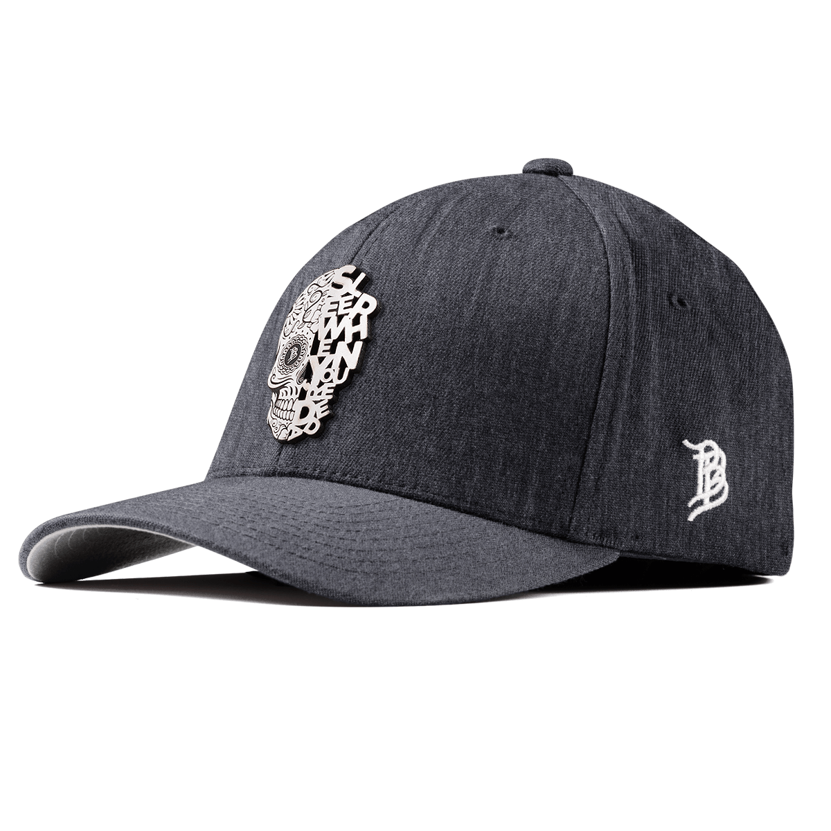 Sleep When You're Dead Skull Fitted Charcoal