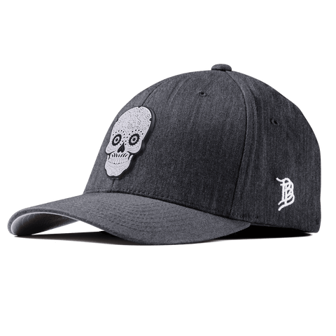 Sugar Skull PVC Fitted Charcoal