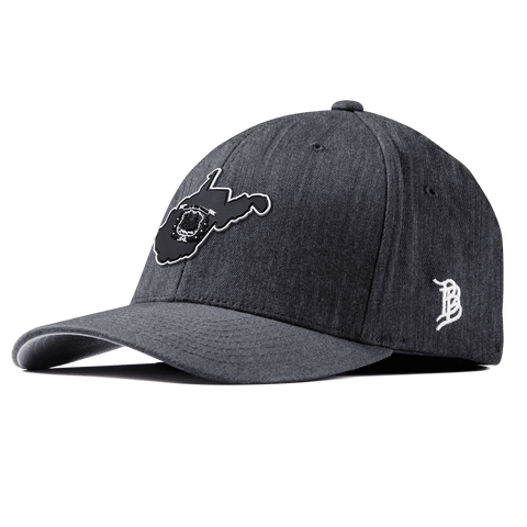 West Virginia Vintage Fitted Charcoal