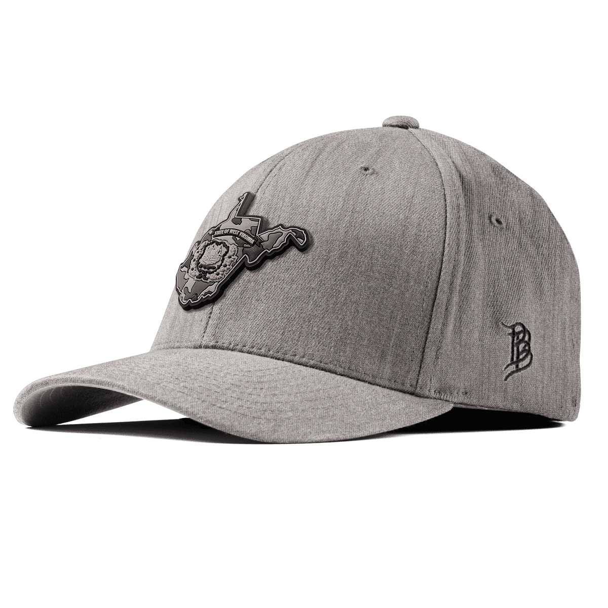 West Virginia Camo Fitted Heather Gray