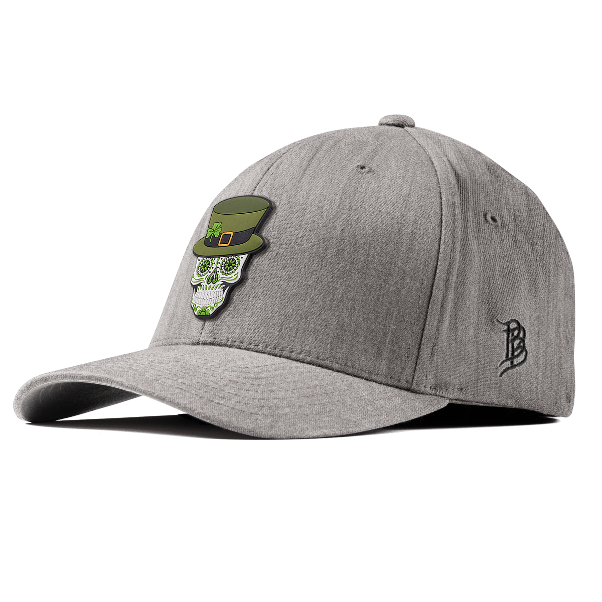 Leprechaun Skull PVC Fitted Heather Gray