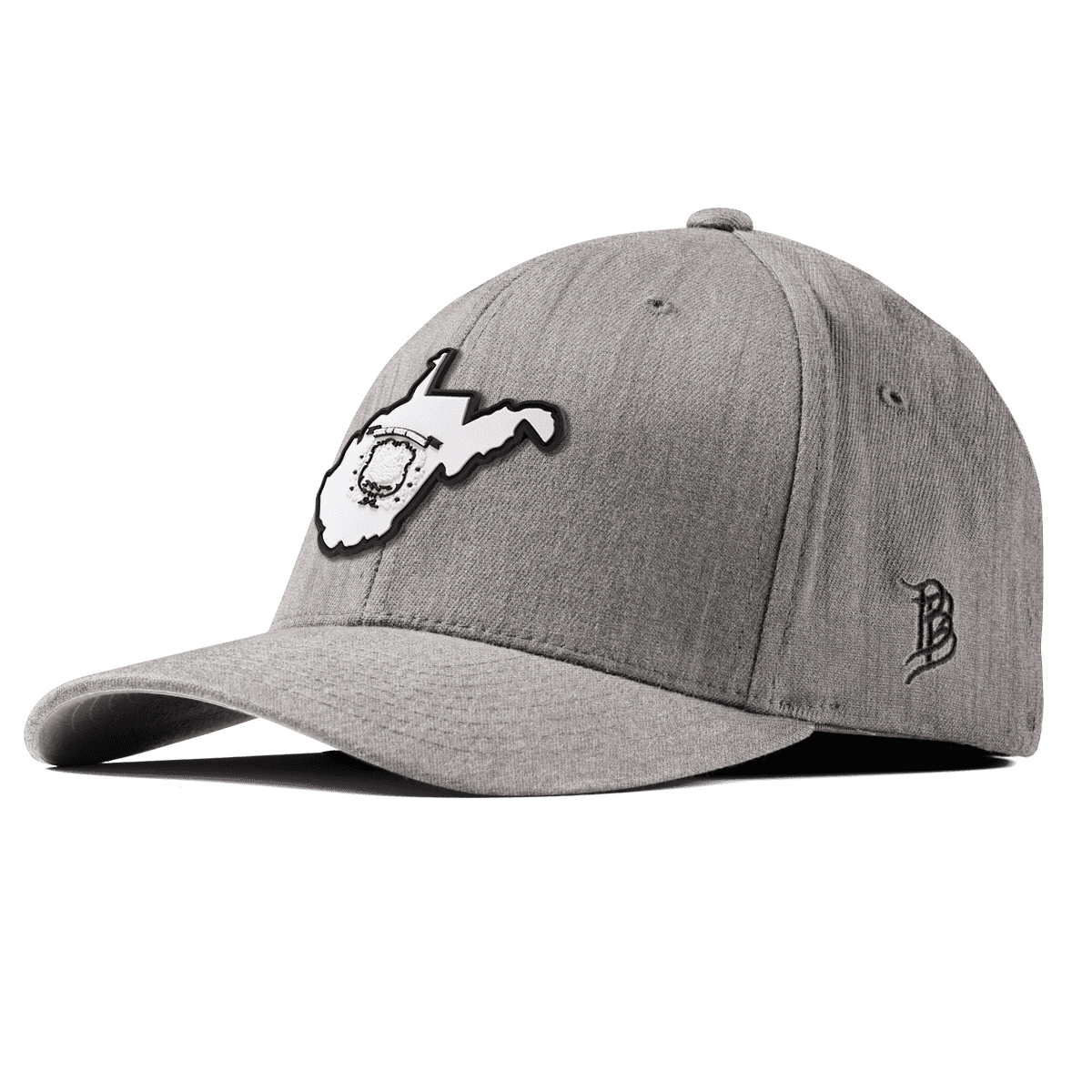 West Virginia Moonlight Fitted Heather Gray