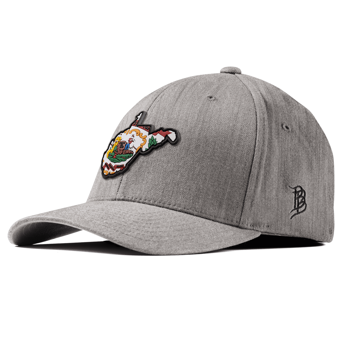 West Virginia 35 PVC Fitted Heather Gray