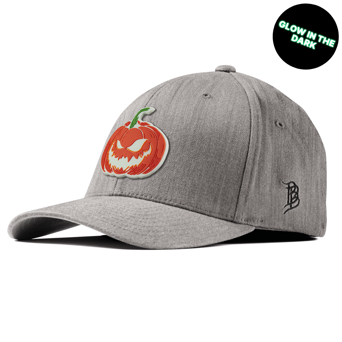 Jack-O-Lantern Glow Fitted Heather Gray