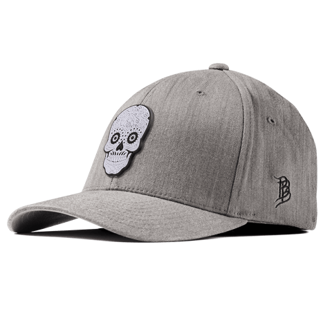 Sugar Skull PVC Fitted Heather Gray