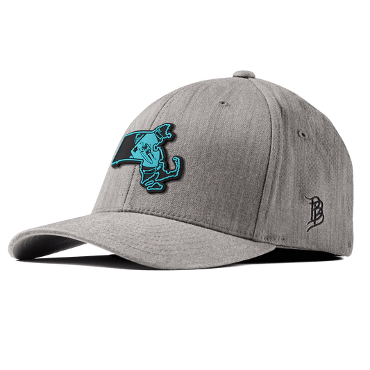 Massachusetts Turquoise Fitted Heather Gray