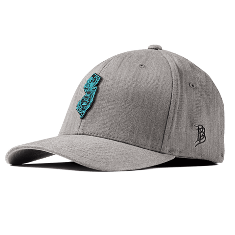 New Jersey Turquoise Fitted Heather Gray
