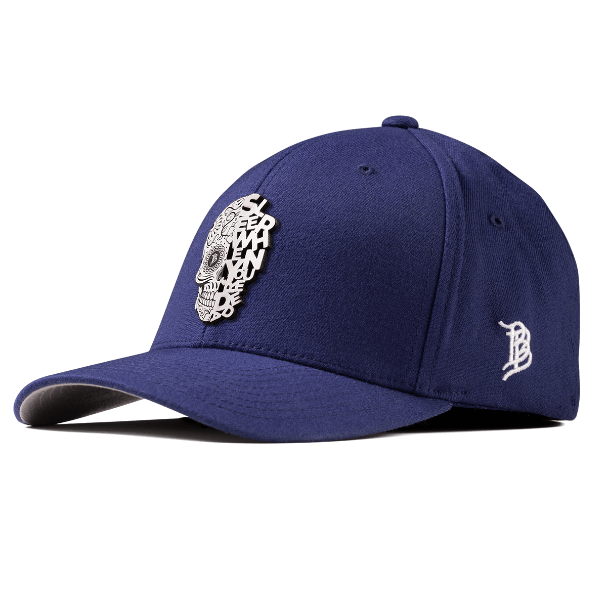Sleep When You're Dead Skull Fitted Navy
