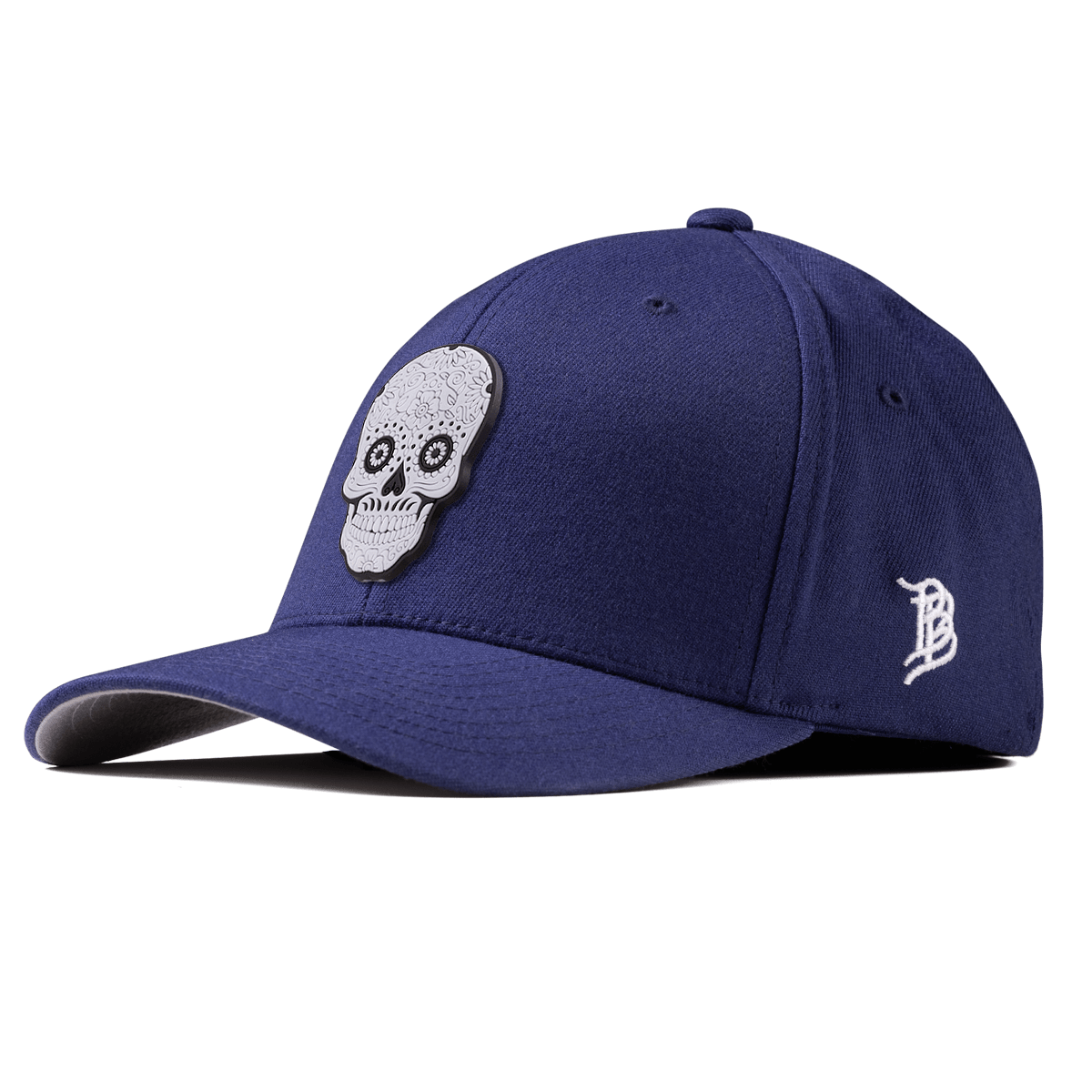 Sugar Skull PVC Fitted Navy
