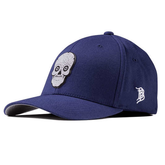 Sugar Skull PVC Fitted Navy