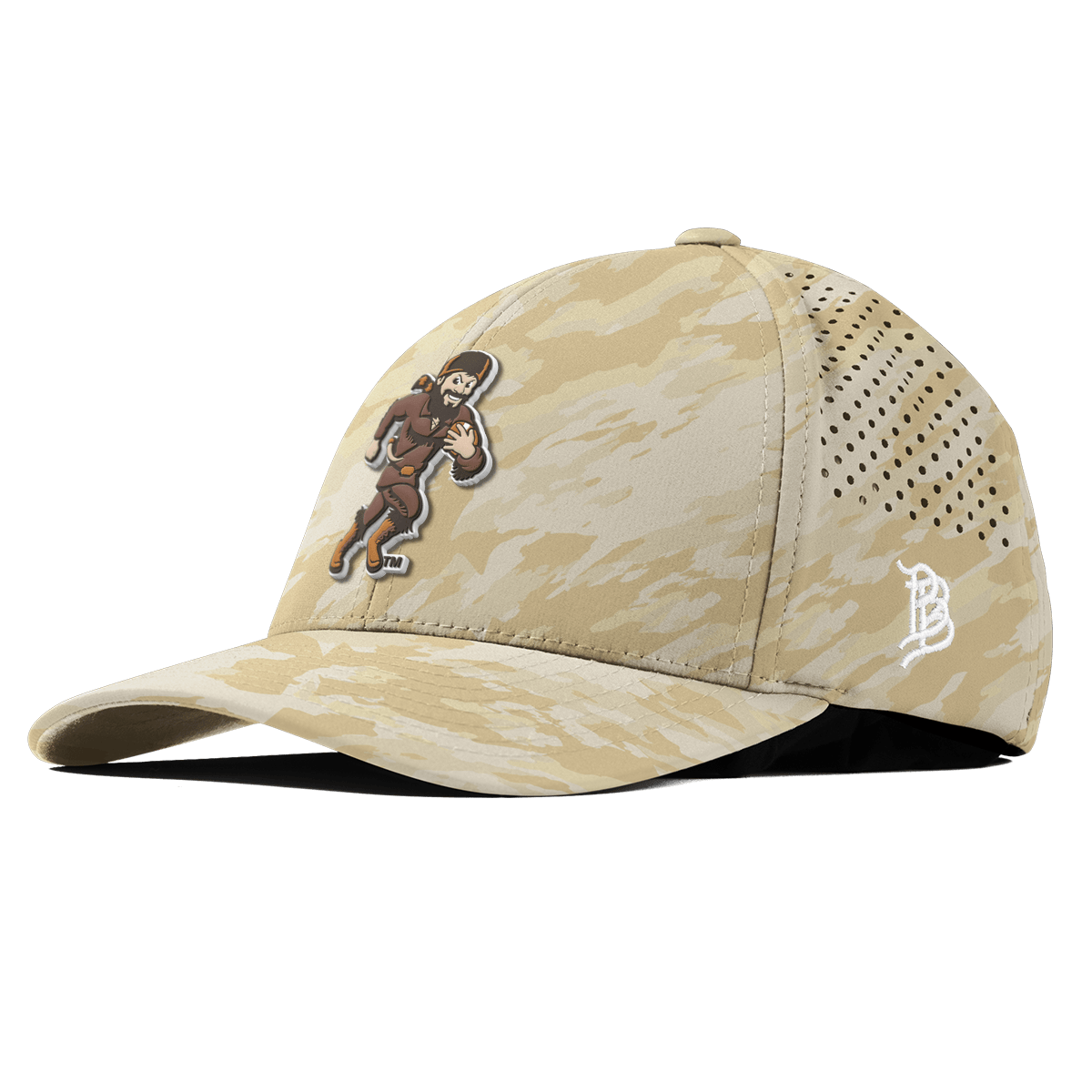 West Virginia University "WVU Mountaineer Football Logo" Curved Performance Desert Camo